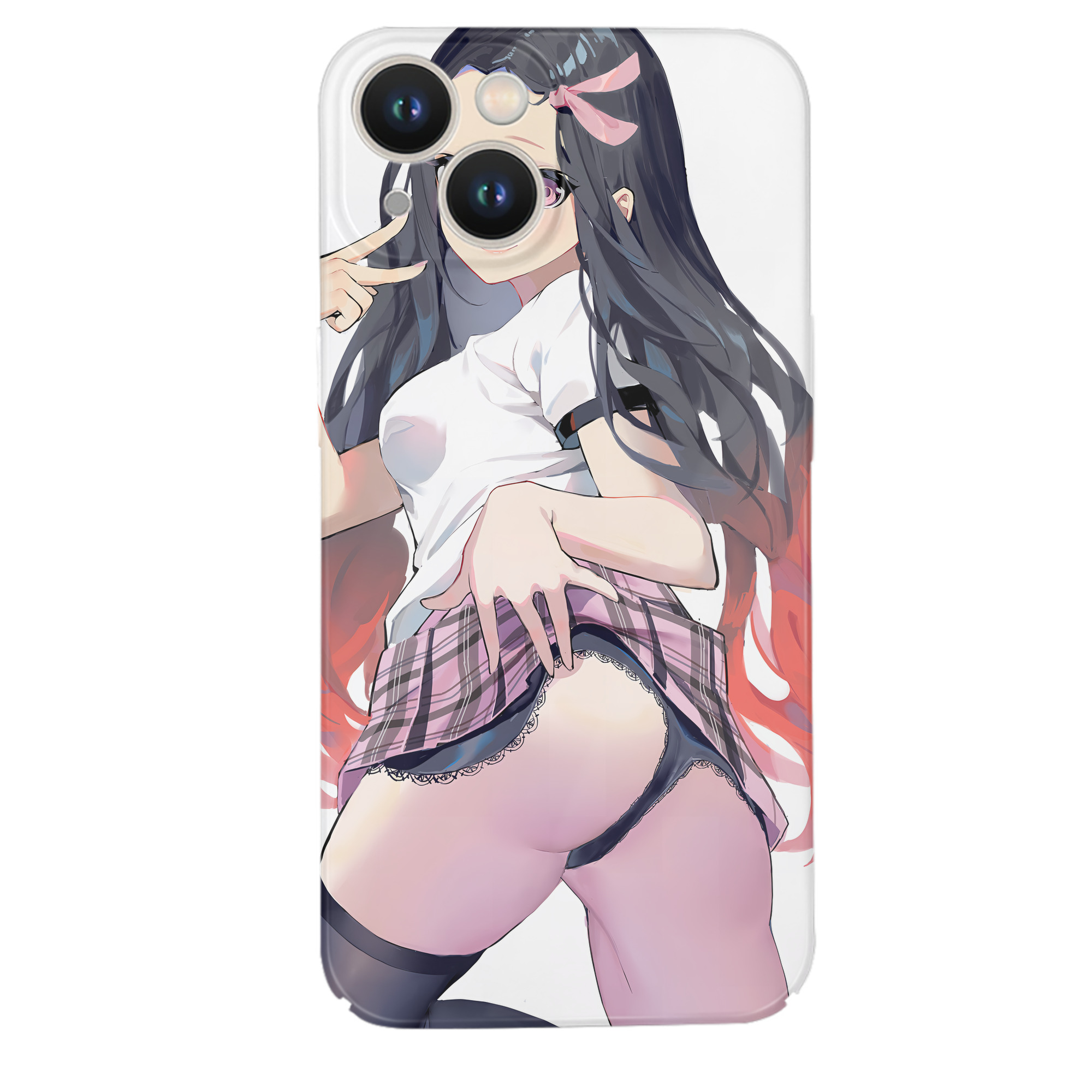 （画像用） 鬼滅の刃（きめつのやいば）竈門 禰󠄀豆子／かまど ねずこ Kamado Nezuko 【iPhone 14シリーズ対応】ハードケース